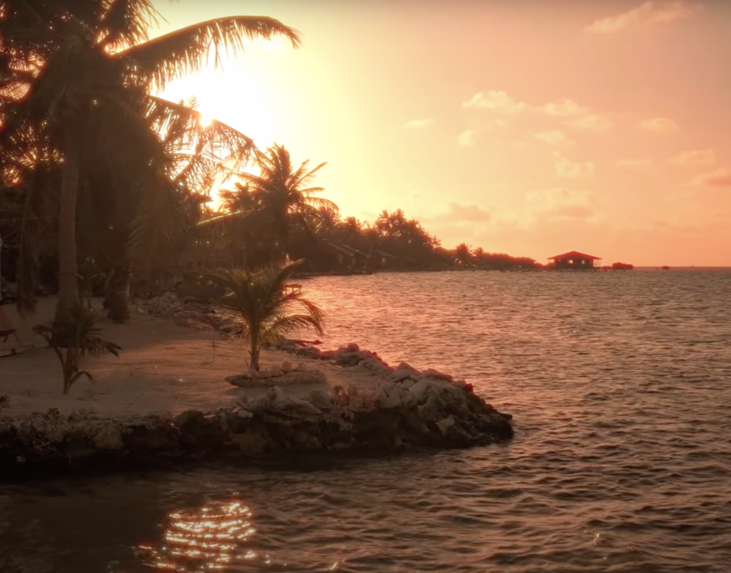 belize sunset near surfing areas